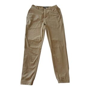 CUTS Clothing Joggers Mens Medium Brown AO Stretch Zip Back Pocket Tapered Mint.